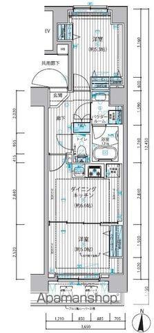 メインステージ錦糸町Ⅷ(2DK/2階)の間取り写真