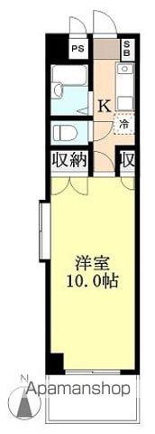 エスポワール(1K/2階)の間取り写真