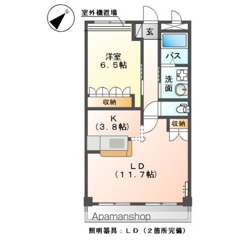 CHELSEA(1LDK/2階)の間取り写真