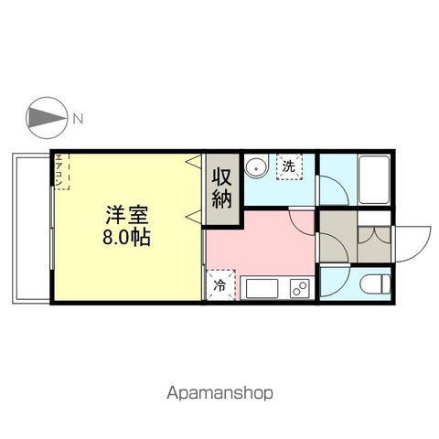 パレフローレンスA(1K/2階)の間取り写真