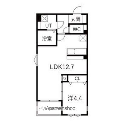 DEVELD中郷Ⅱ(1LDK/2階)の間取り写真