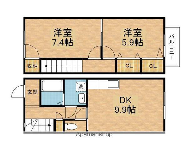 AMBIENTE CD(2LDK/1階)の間取り写真