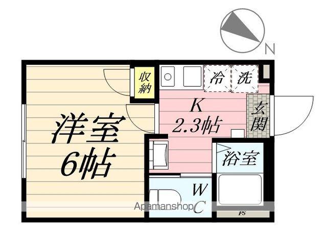 フルリール鶴見(1K/1階)の間取り写真