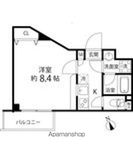 プレールドゥーク成増(1K/3階)の間取り写真