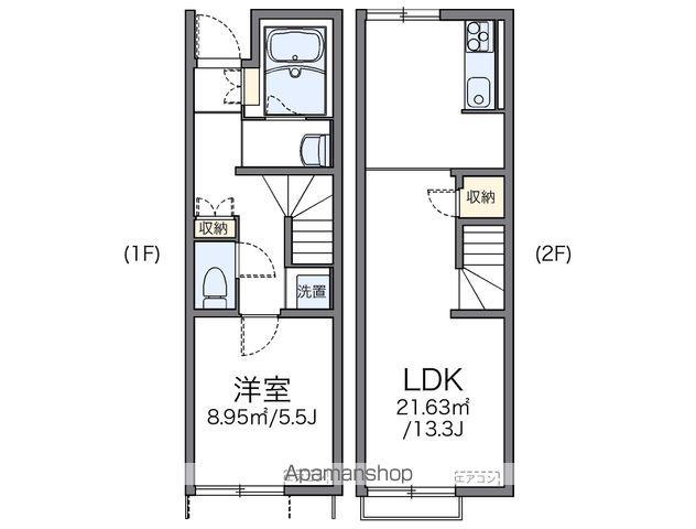 レオネクスト耳納(1LDK/1階)の間取り写真