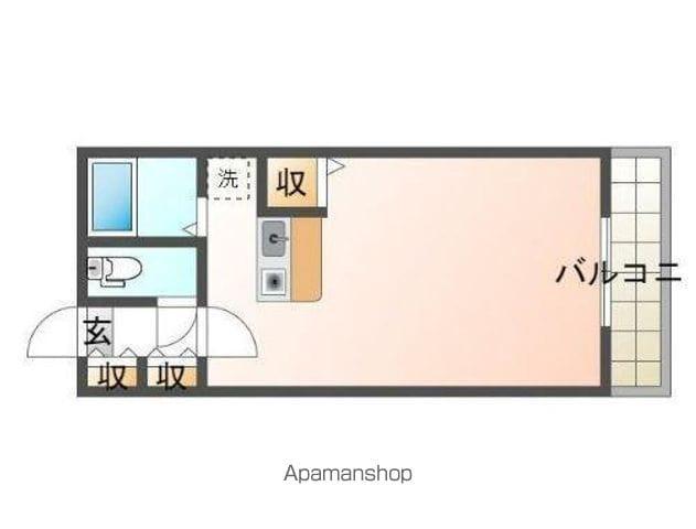 サンタクロスA棟(ワンルーム/3階)の間取り写真