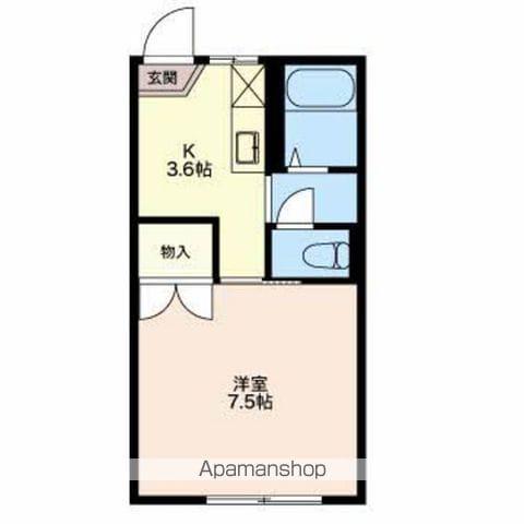 フォーブルT(1K/1階)の間取り写真