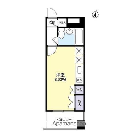 FINO JIYUGAOKA(ワンルーム/5階)の間取り写真