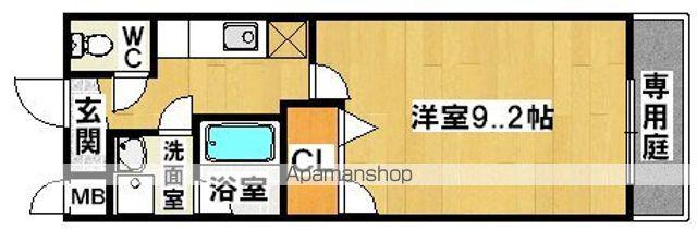 クレイン(1K/1階)の間取り写真