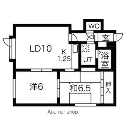 シェーンブルンカワチB棟(2LDK/1階)の間取り写真