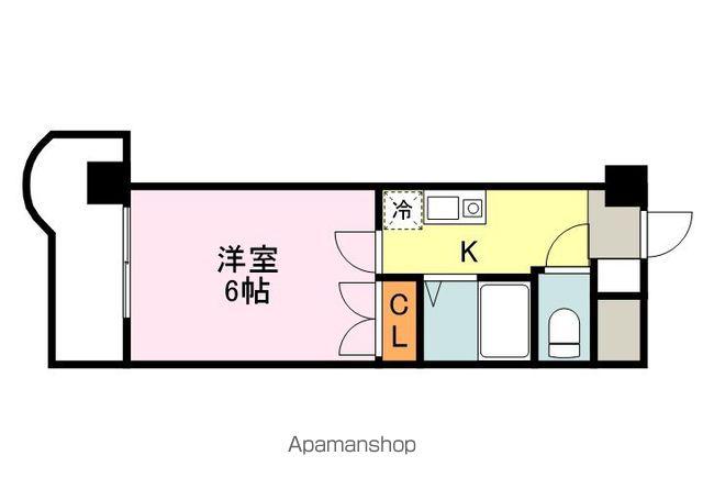 プリメゾン福山木之庄(1K/3階)の間取り写真