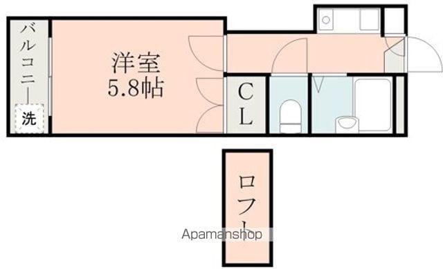 レオパレス西子飼(1K/2階)の間取り写真