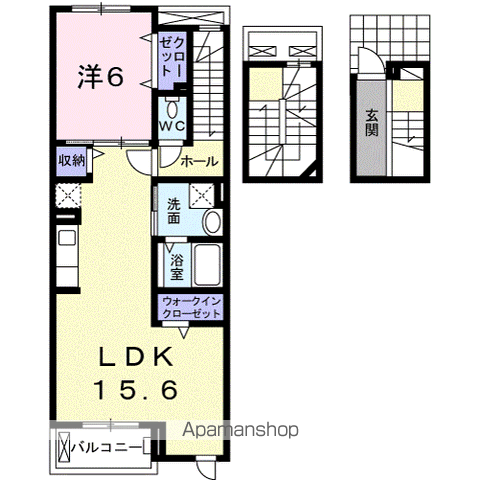 ルートメゾン(1LDK/3階)の間取り写真