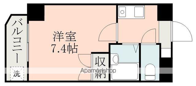 アビタシオン黒髪(1K/3階)の間取り写真