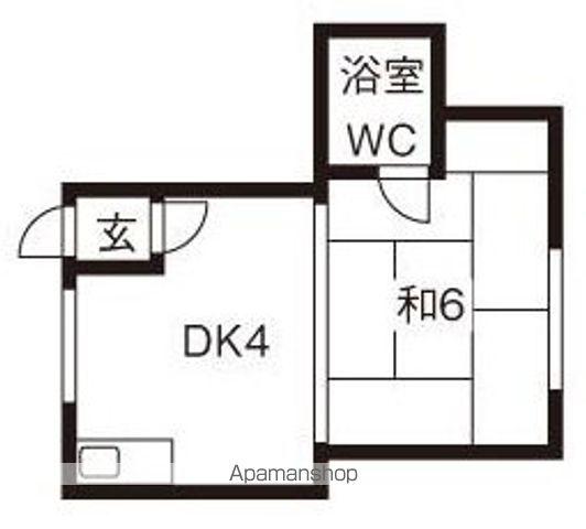 ビバ南郷B(1DK/2階)の間取り写真