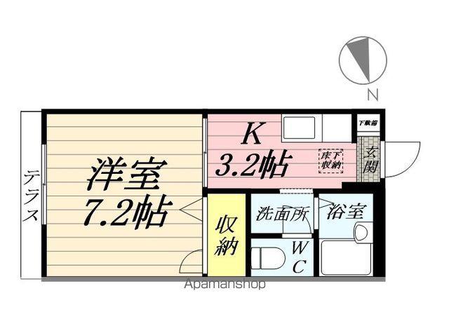 KS COURT Ⅱ(1K/1階)の間取り写真