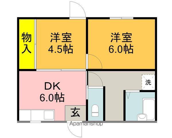 K&Mハイツ(2DK/2階)の間取り写真