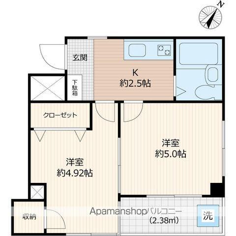 KENT HOUSE(2K/3階)の間取り写真