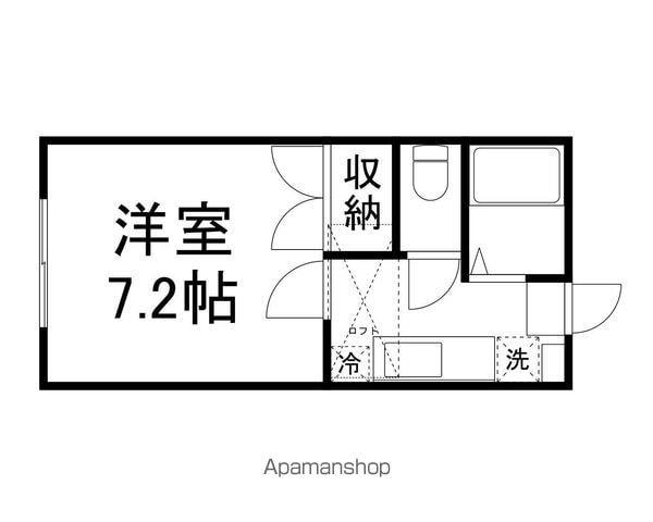 ホワイトキャッスル燕沢(1K/1階)の間取り写真