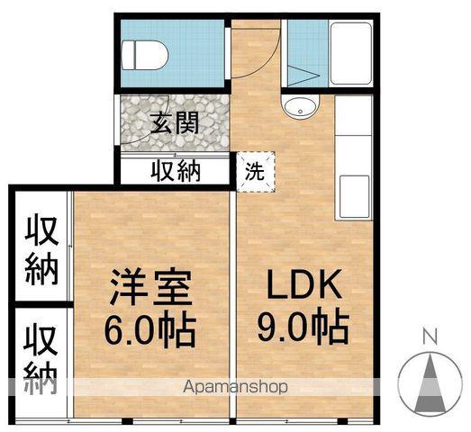 順化Tビル(1LDK/2階)の間取り写真
