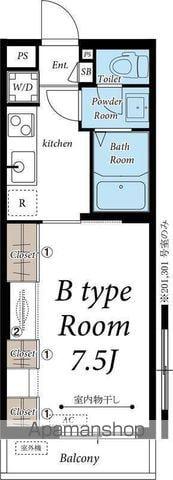 マリウスヒル仙台1(1K/1階)の間取り写真