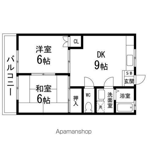 αNEXT仙台第17(2DK/1階)の間取り写真
