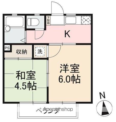 シャトレーハイツⅠ(2K/1階)の間取り写真