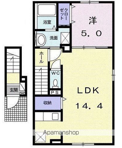 スパライ銀世Ⅵ(1LDK/2階)の間取り写真