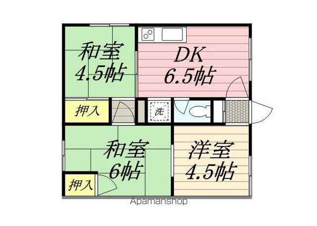 43条ハイツ(3DK/3階)の間取り写真