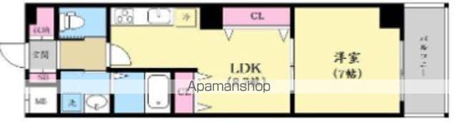 MALULANI(1LDK/4階)の間取り写真