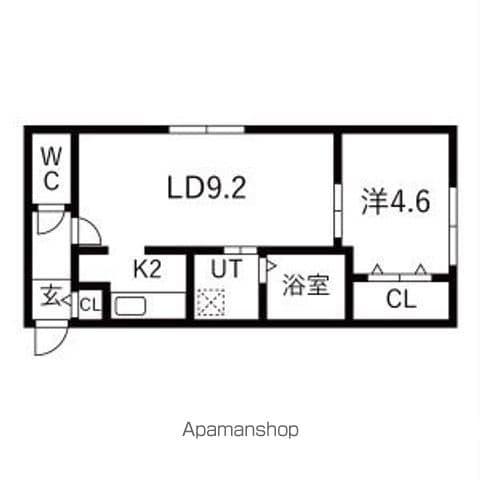 ADVANCEMENT12(1LDK/4階)の間取り写真