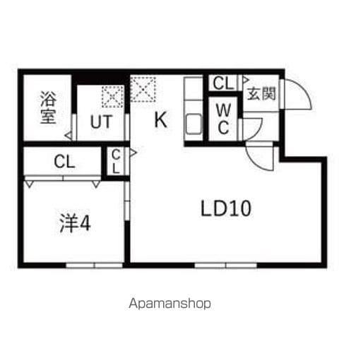 HERO YAMAHANA1(1LDK/4階)の間取り写真