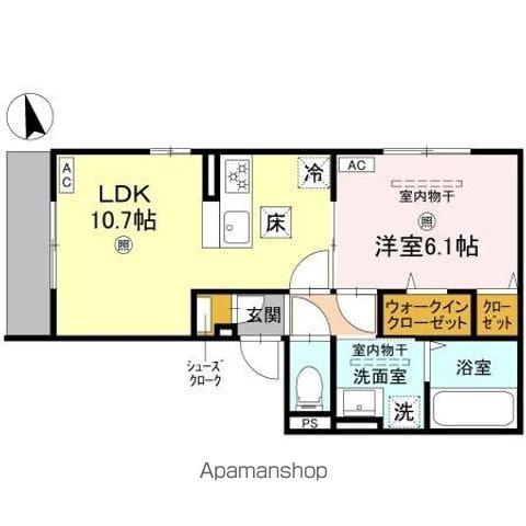 トキネス駒川(1LDK/1階)の間取り写真
