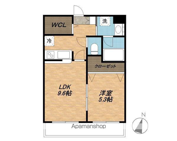フル—ヴ(1LDK/3階)の間取り写真