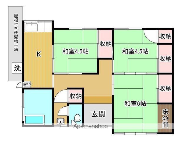 予讃線 伊予西条駅 徒歩38分 1階建 築54年(3K)の間取り写真