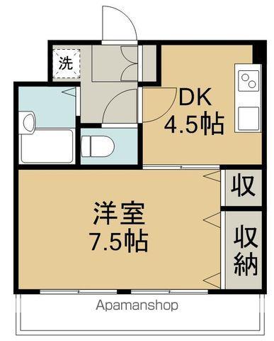 グリーンハピー宮城野(1DK/5階)の間取り写真