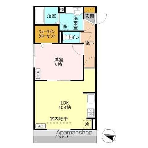 フローラ(1LDK/3階)の間取り写真