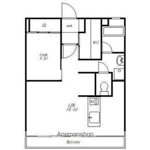 今枝ビル(1LDK/4階)の間取り写真
