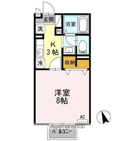 マーサ・ジュネス(1K/2階)の間取り写真