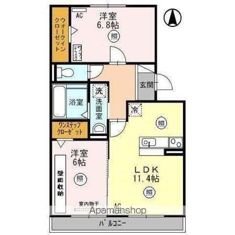 アステール(2LDK/2階)の間取り写真