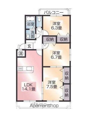 セトル・サンシティー(3LDK/3階)の間取り写真