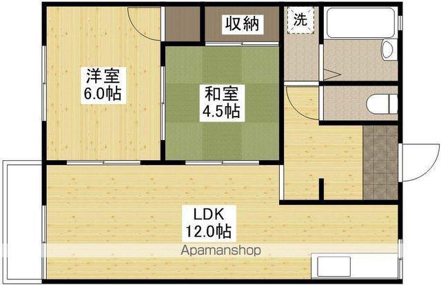 フォーブル舛見B棟(2LDK/2階)の間取り写真
