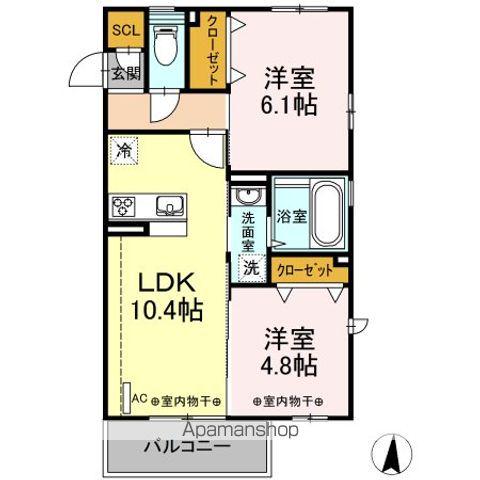 相模鉄道本線 鶴ケ峰駅 徒歩11分 3階建 築7年(2LDK/3階)の間取り写真