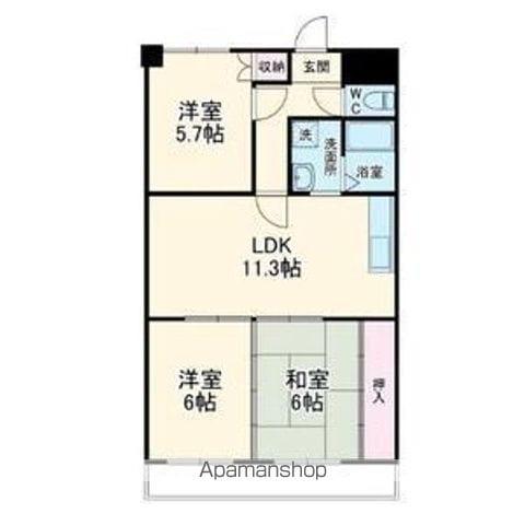 ジョイフル中野(3LDK/3階)の間取り写真