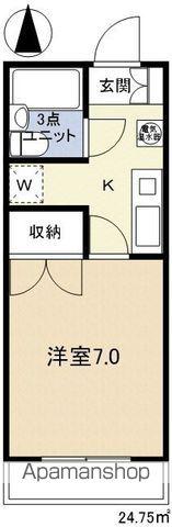 ソレイユシミズ(1K/3階)の間取り写真