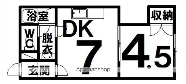 コートモンテンベール(1DK/3階)の間取り写真