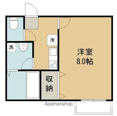 アスコット連坊駅前Ⅱ(1K/2階)の間取り写真