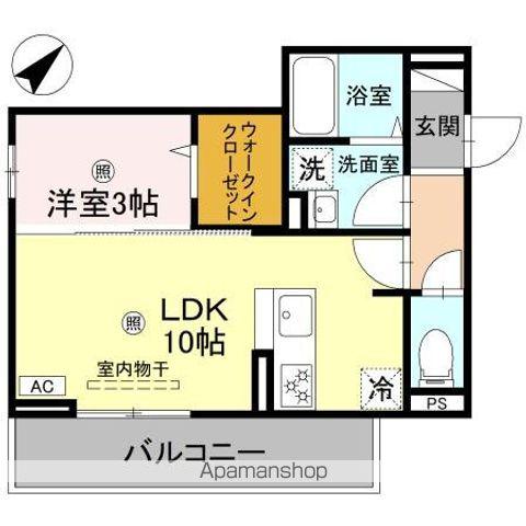 DーROOM 後三条(1LDK/3階)の間取り写真