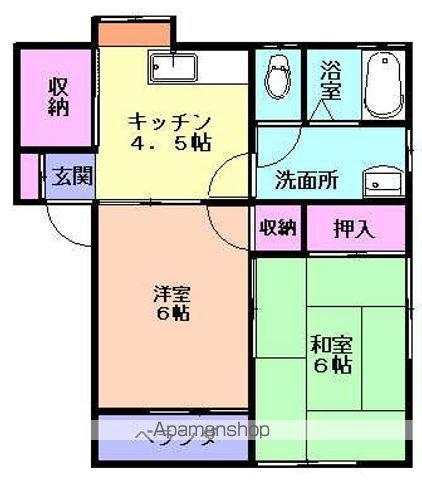 シティハウスサニー(2K/1階)の間取り写真