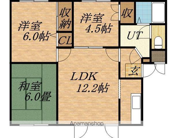 メイユール喜寿B(3LDK/1階)の間取り写真